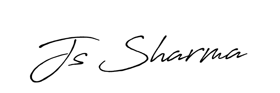 How to make Js Sharma name signature. Use Antro_Vectra_Bolder style for creating short signs online. This is the latest handwritten sign. Js Sharma signature style 7 images and pictures png