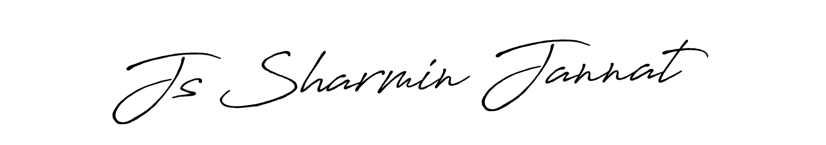 How to make Js Sharmin Jannat signature? Antro_Vectra_Bolder is a professional autograph style. Create handwritten signature for Js Sharmin Jannat name. Js Sharmin Jannat signature style 7 images and pictures png