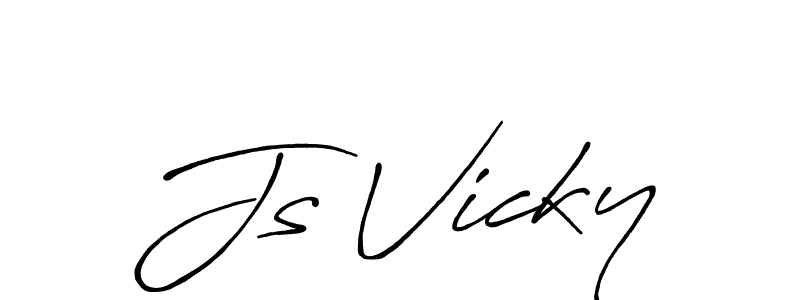 Create a beautiful signature design for name Js Vicky. With this signature (Antro_Vectra_Bolder) fonts, you can make a handwritten signature for free. Js Vicky signature style 7 images and pictures png