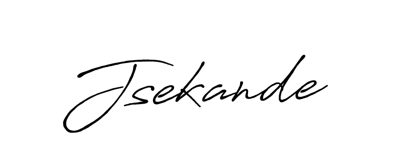 Create a beautiful signature design for name Jsekande. With this signature (Antro_Vectra_Bolder) fonts, you can make a handwritten signature for free. Jsekande signature style 7 images and pictures png