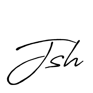 How to make Jsh name signature. Use Antro_Vectra_Bolder style for creating short signs online. This is the latest handwritten sign. Jsh signature style 7 images and pictures png