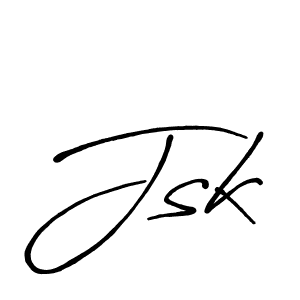 Use a signature maker to create a handwritten signature online. With this signature software, you can design (Antro_Vectra_Bolder) your own signature for name Jsk. Jsk signature style 7 images and pictures png