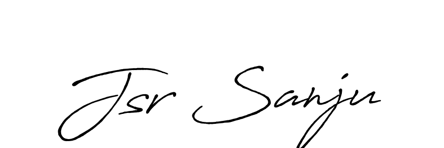 How to make Jsr Sanju name signature. Use Antro_Vectra_Bolder style for creating short signs online. This is the latest handwritten sign. Jsr Sanju signature style 7 images and pictures png