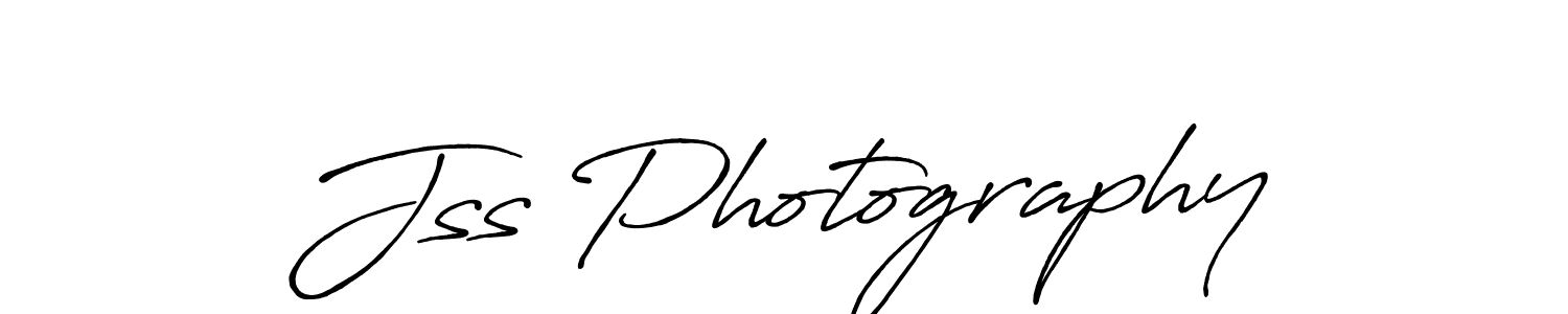 Make a beautiful signature design for name Jss Photography. With this signature (Antro_Vectra_Bolder) style, you can create a handwritten signature for free. Jss Photography signature style 7 images and pictures png