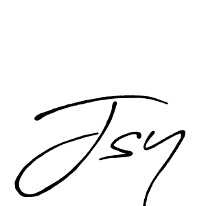 How to make Jsy signature? Antro_Vectra_Bolder is a professional autograph style. Create handwritten signature for Jsy name. Jsy signature style 7 images and pictures png