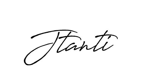 How to make Jtanti signature? Antro_Vectra_Bolder is a professional autograph style. Create handwritten signature for Jtanti name. Jtanti signature style 7 images and pictures png