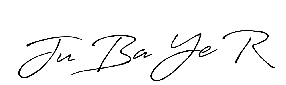 Create a beautiful signature design for name Ju Ba Ye R. With this signature (Antro_Vectra_Bolder) fonts, you can make a handwritten signature for free. Ju Ba Ye R signature style 7 images and pictures png
