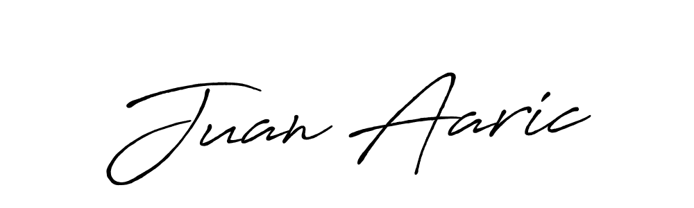 Make a beautiful signature design for name Juan Aaric. With this signature (Antro_Vectra_Bolder) style, you can create a handwritten signature for free. Juan Aaric signature style 7 images and pictures png