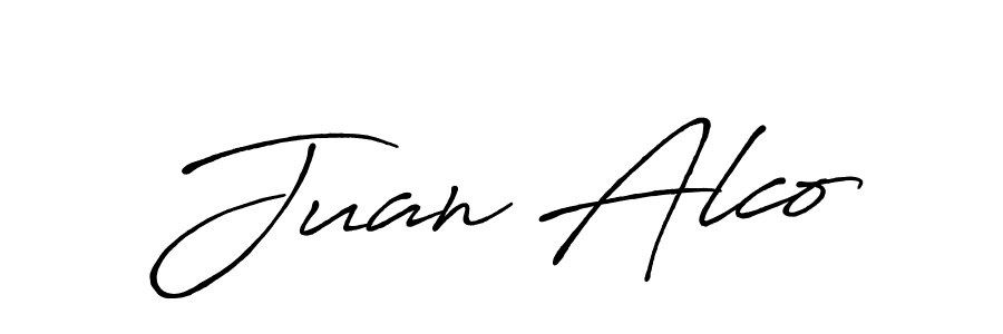 Create a beautiful signature design for name Juan Alco. With this signature (Antro_Vectra_Bolder) fonts, you can make a handwritten signature for free. Juan Alco signature style 7 images and pictures png