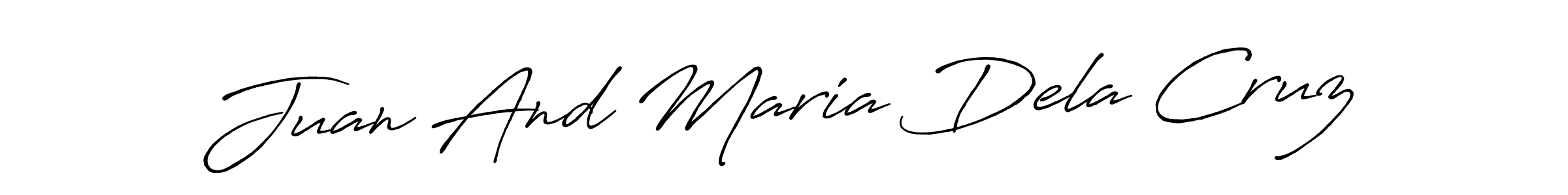Antro_Vectra_Bolder is a professional signature style that is perfect for those who want to add a touch of class to their signature. It is also a great choice for those who want to make their signature more unique. Get Juan And Maria Dela Cruz name to fancy signature for free. Juan And Maria Dela Cruz signature style 7 images and pictures png