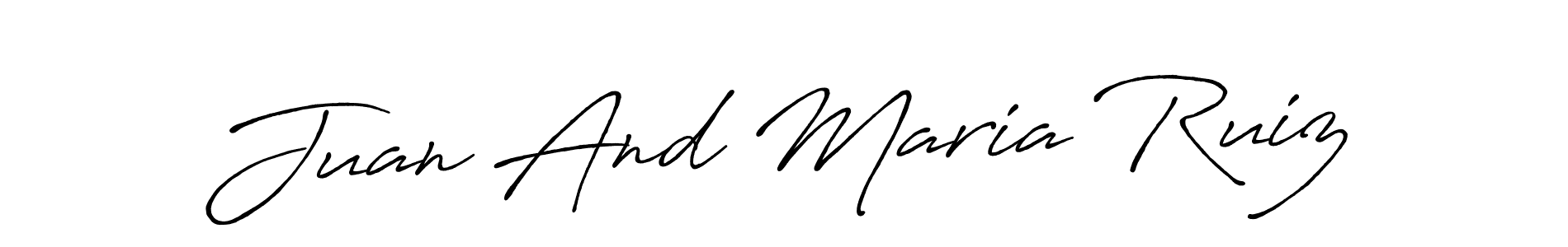 Design your own signature with our free online signature maker. With this signature software, you can create a handwritten (Antro_Vectra_Bolder) signature for name Juan And Maria Ruiz. Juan And Maria Ruiz signature style 7 images and pictures png