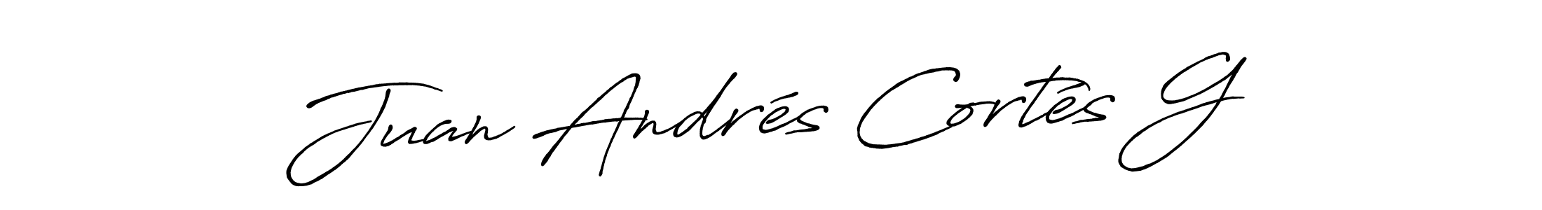 Also we have Juan Andrés Cortés G name is the best signature style. Create professional handwritten signature collection using Antro_Vectra_Bolder autograph style. Juan Andrés Cortés G signature style 7 images and pictures png