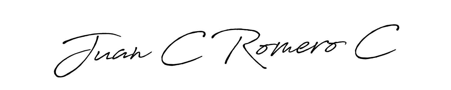 Similarly Antro_Vectra_Bolder is the best handwritten signature design. Signature creator online .You can use it as an online autograph creator for name Juan C Romero C. Juan C Romero C signature style 7 images and pictures png