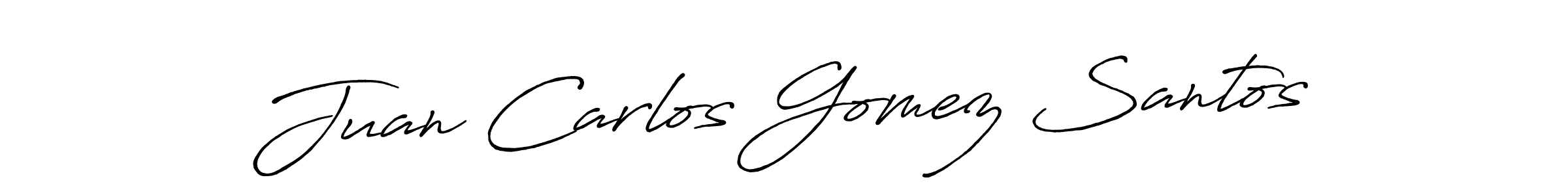 Make a beautiful signature design for name Juan Carlos Gomez Santos. With this signature (Antro_Vectra_Bolder) style, you can create a handwritten signature for free. Juan Carlos Gomez Santos signature style 7 images and pictures png