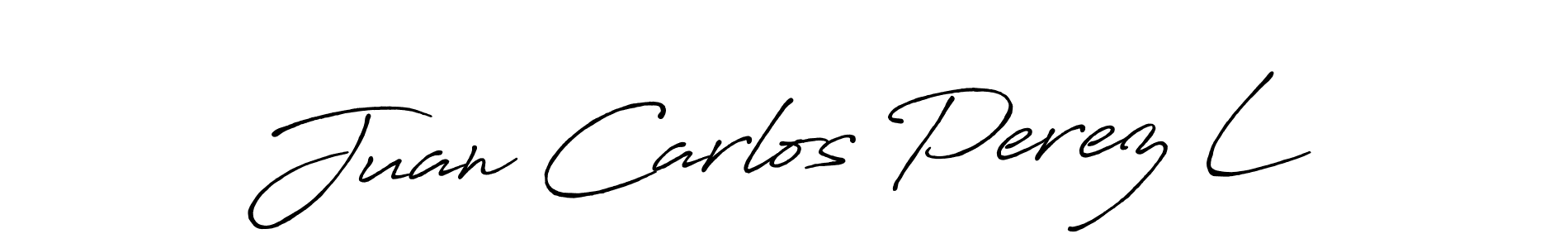 Also we have Juan Carlos Perez L name is the best signature style. Create professional handwritten signature collection using Antro_Vectra_Bolder autograph style. Juan Carlos Perez L signature style 7 images and pictures png