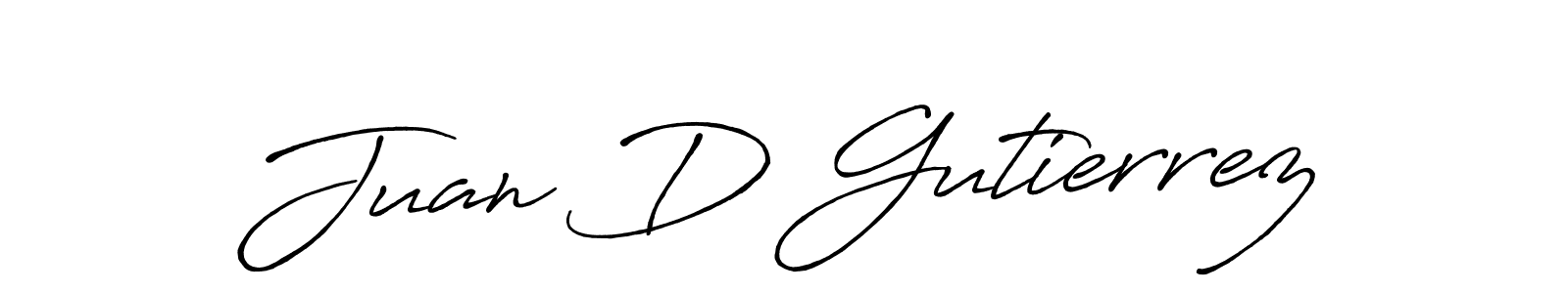 Also we have Juan D Gutierrez name is the best signature style. Create professional handwritten signature collection using Antro_Vectra_Bolder autograph style. Juan D Gutierrez signature style 7 images and pictures png