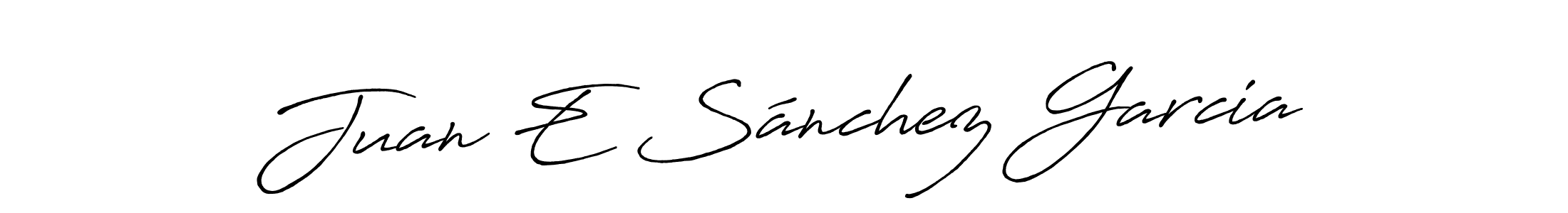 Also we have Juan E Sánchez Garcia name is the best signature style. Create professional handwritten signature collection using Antro_Vectra_Bolder autograph style. Juan E Sánchez Garcia signature style 7 images and pictures png