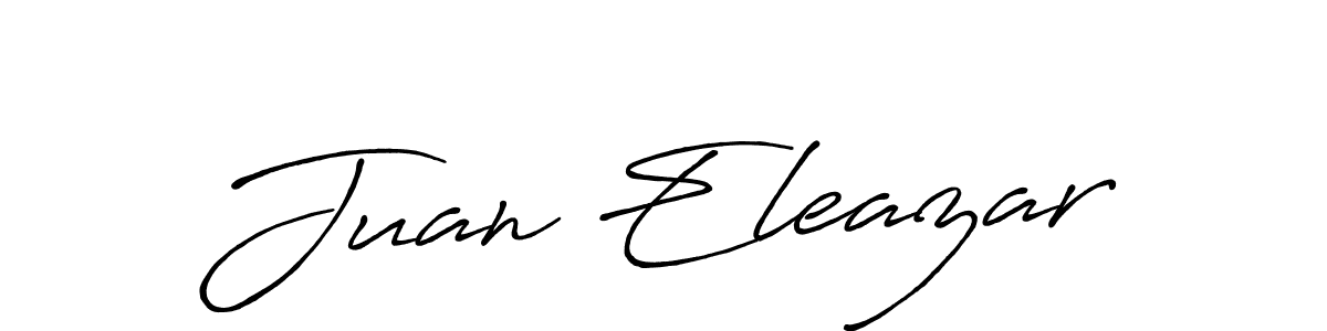 Make a beautiful signature design for name Juan Eleazar. With this signature (Antro_Vectra_Bolder) style, you can create a handwritten signature for free. Juan Eleazar signature style 7 images and pictures png