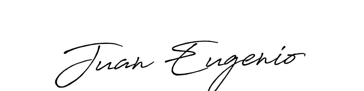 Create a beautiful signature design for name Juan Eugenio. With this signature (Antro_Vectra_Bolder) fonts, you can make a handwritten signature for free. Juan Eugenio signature style 7 images and pictures png