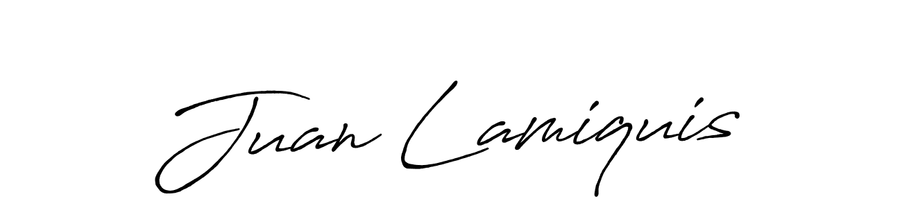 Juan Lamiquis stylish signature style. Best Handwritten Sign (Antro_Vectra_Bolder) for my name. Handwritten Signature Collection Ideas for my name Juan Lamiquis. Juan Lamiquis signature style 7 images and pictures png