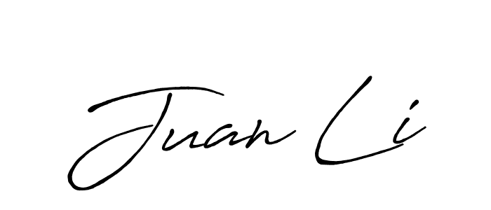 How to make Juan Li name signature. Use Antro_Vectra_Bolder style for creating short signs online. This is the latest handwritten sign. Juan Li signature style 7 images and pictures png