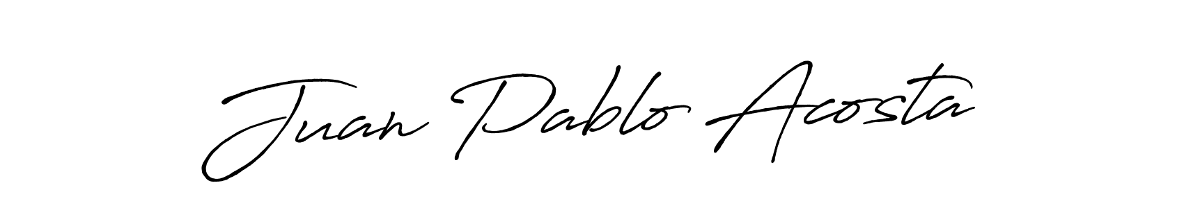 Design your own signature with our free online signature maker. With this signature software, you can create a handwritten (Antro_Vectra_Bolder) signature for name Juan Pablo Acosta. Juan Pablo Acosta signature style 7 images and pictures png