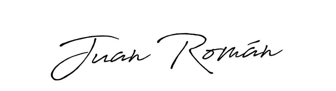 Also we have Juan Román name is the best signature style. Create professional handwritten signature collection using Antro_Vectra_Bolder autograph style. Juan Román signature style 7 images and pictures png