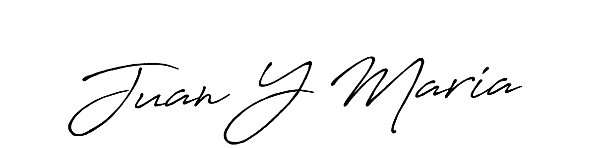 How to make Juan Y Maria name signature. Use Antro_Vectra_Bolder style for creating short signs online. This is the latest handwritten sign. Juan Y Maria signature style 7 images and pictures png