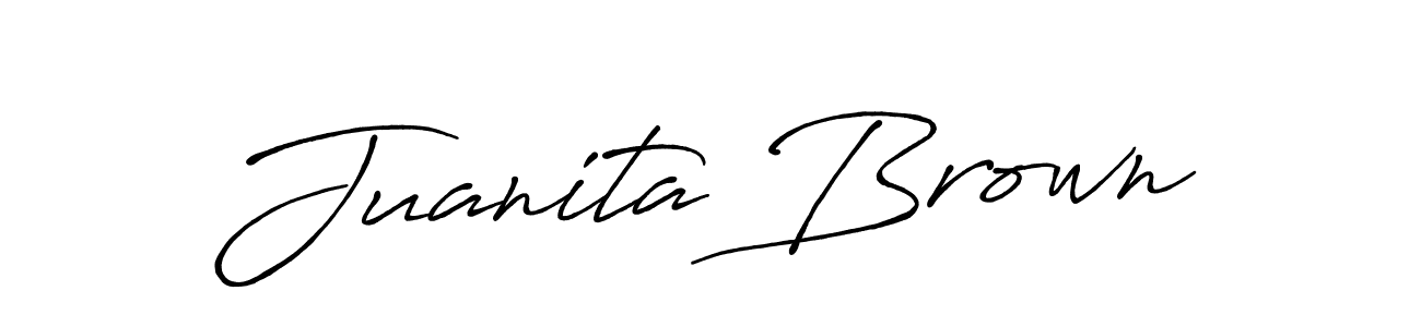 Design your own signature with our free online signature maker. With this signature software, you can create a handwritten (Antro_Vectra_Bolder) signature for name Juanita Brown. Juanita Brown signature style 7 images and pictures png