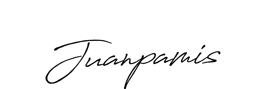 Juanpamis stylish signature style. Best Handwritten Sign (Antro_Vectra_Bolder) for my name. Handwritten Signature Collection Ideas for my name Juanpamis. Juanpamis signature style 7 images and pictures png