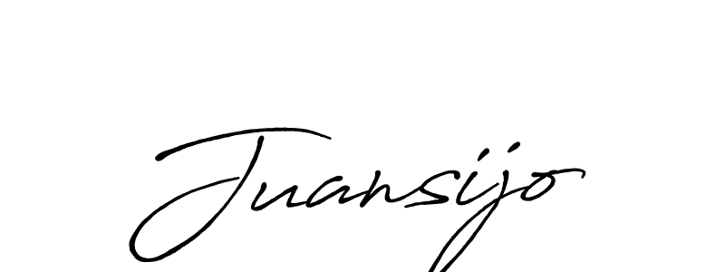 Use a signature maker to create a handwritten signature online. With this signature software, you can design (Antro_Vectra_Bolder) your own signature for name Juansijo. Juansijo signature style 7 images and pictures png