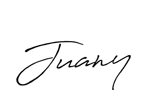 The best way (Antro_Vectra_Bolder) to make a short signature is to pick only two or three words in your name. The name Juany include a total of six letters. For converting this name. Juany signature style 7 images and pictures png