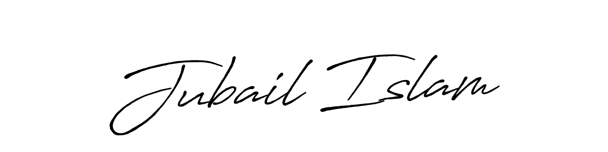 Make a beautiful signature design for name Jubail Islam. With this signature (Antro_Vectra_Bolder) style, you can create a handwritten signature for free. Jubail Islam signature style 7 images and pictures png