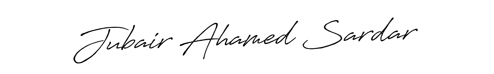 Create a beautiful signature design for name Jubair Ahamed Sardar. With this signature (Antro_Vectra_Bolder) fonts, you can make a handwritten signature for free. Jubair Ahamed Sardar signature style 7 images and pictures png