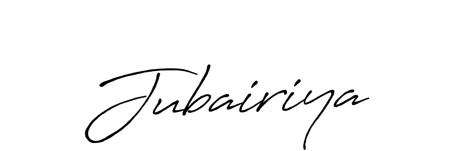 Design your own signature with our free online signature maker. With this signature software, you can create a handwritten (Antro_Vectra_Bolder) signature for name Jubairiya. Jubairiya signature style 7 images and pictures png