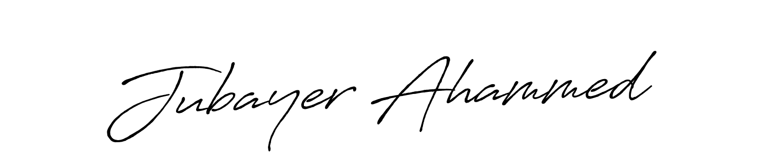 Also we have Jubayer Ahammed name is the best signature style. Create professional handwritten signature collection using Antro_Vectra_Bolder autograph style. Jubayer Ahammed signature style 7 images and pictures png