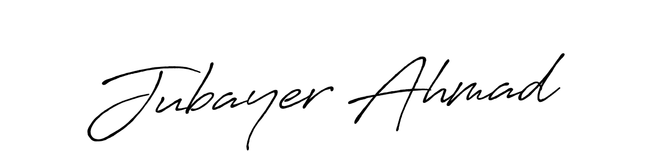 Also we have Jubayer Ahmad name is the best signature style. Create professional handwritten signature collection using Antro_Vectra_Bolder autograph style. Jubayer Ahmad signature style 7 images and pictures png