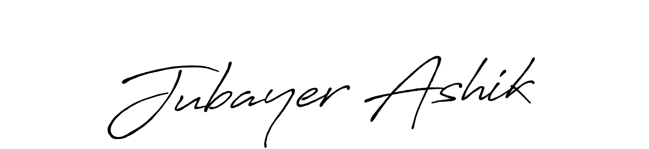 How to make Jubayer Ashik name signature. Use Antro_Vectra_Bolder style for creating short signs online. This is the latest handwritten sign. Jubayer Ashik signature style 7 images and pictures png