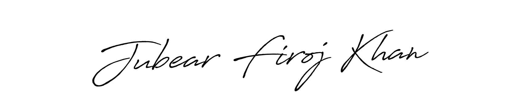 How to make Jubear Firoj Khan name signature. Use Antro_Vectra_Bolder style for creating short signs online. This is the latest handwritten sign. Jubear Firoj Khan signature style 7 images and pictures png