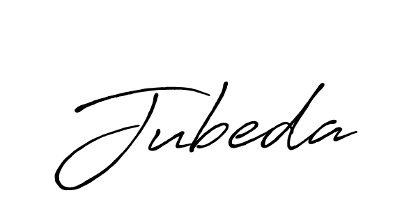 Use a signature maker to create a handwritten signature online. With this signature software, you can design (Antro_Vectra_Bolder) your own signature for name Jubeda. Jubeda signature style 7 images and pictures png