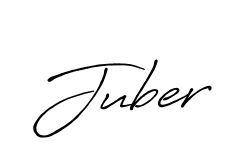 Juber stylish signature style. Best Handwritten Sign (Antro_Vectra_Bolder) for my name. Handwritten Signature Collection Ideas for my name Juber. Juber signature style 7 images and pictures png