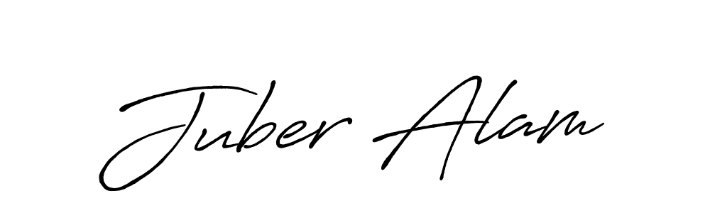 Design your own signature with our free online signature maker. With this signature software, you can create a handwritten (Antro_Vectra_Bolder) signature for name Juber Alam. Juber Alam signature style 7 images and pictures png