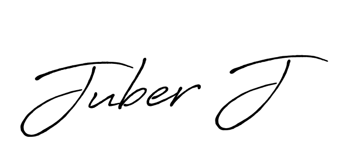 Design your own signature with our free online signature maker. With this signature software, you can create a handwritten (Antro_Vectra_Bolder) signature for name Juber J. Juber J signature style 7 images and pictures png