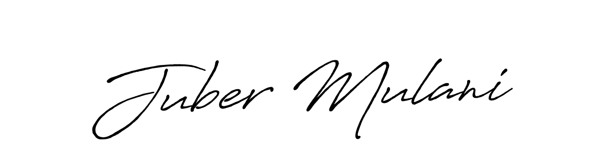 Juber Mulani stylish signature style. Best Handwritten Sign (Antro_Vectra_Bolder) for my name. Handwritten Signature Collection Ideas for my name Juber Mulani. Juber Mulani signature style 7 images and pictures png