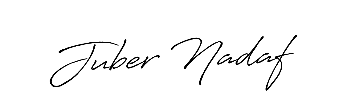 Make a beautiful signature design for name Juber Nadaf. With this signature (Antro_Vectra_Bolder) style, you can create a handwritten signature for free. Juber Nadaf signature style 7 images and pictures png