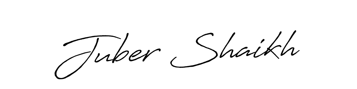 Also we have Juber Shaikh name is the best signature style. Create professional handwritten signature collection using Antro_Vectra_Bolder autograph style. Juber Shaikh signature style 7 images and pictures png