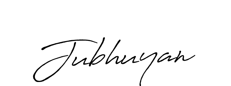 Make a beautiful signature design for name Jubhuyan. With this signature (Antro_Vectra_Bolder) style, you can create a handwritten signature for free. Jubhuyan signature style 7 images and pictures png