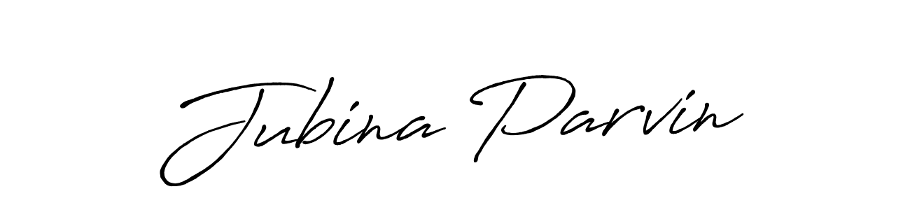 Antro_Vectra_Bolder is a professional signature style that is perfect for those who want to add a touch of class to their signature. It is also a great choice for those who want to make their signature more unique. Get Jubina Parvin name to fancy signature for free. Jubina Parvin signature style 7 images and pictures png