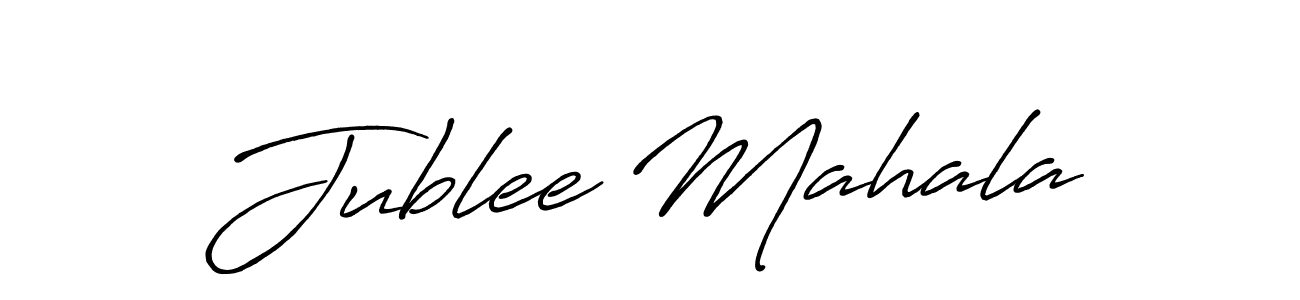 Antro_Vectra_Bolder is a professional signature style that is perfect for those who want to add a touch of class to their signature. It is also a great choice for those who want to make their signature more unique. Get Jublee Mahala name to fancy signature for free. Jublee Mahala signature style 7 images and pictures png