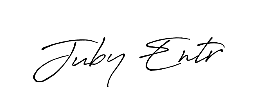 Antro_Vectra_Bolder is a professional signature style that is perfect for those who want to add a touch of class to their signature. It is also a great choice for those who want to make their signature more unique. Get Juby Entr name to fancy signature for free. Juby Entr signature style 7 images and pictures png